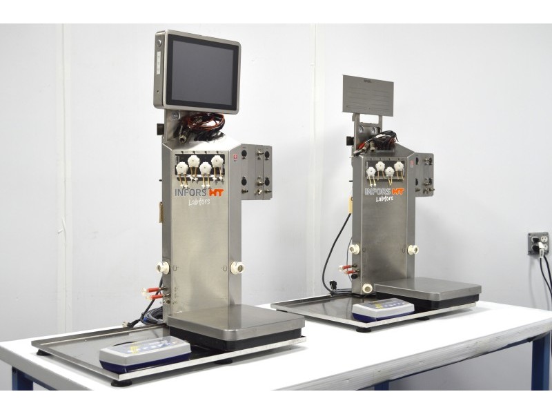 Infors HT Labfors 5 Bench-Top Bioreactor System for Microorganisms 2-Fold, Jacketed 3.6 L Vessels