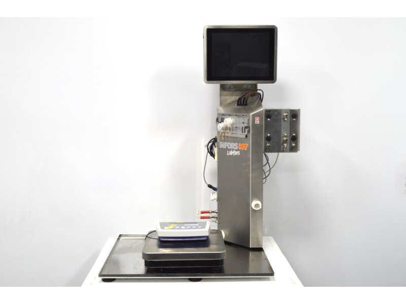 Infors HT Labfors 5 3-Fold Bench-Top Bioreactor System with 3.6 L Jacketed Vessels, Integrated Gas Mixing & Off-Gas Analysis