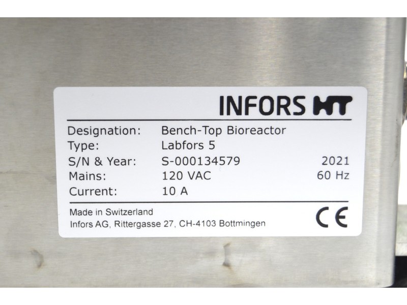 Infors HT Labfors 5 3-Fold Bench-Top Bioreactor System with 3.6 L Jacketed Vessels, Integrated Gas Mixing & Off-Gas Analysis