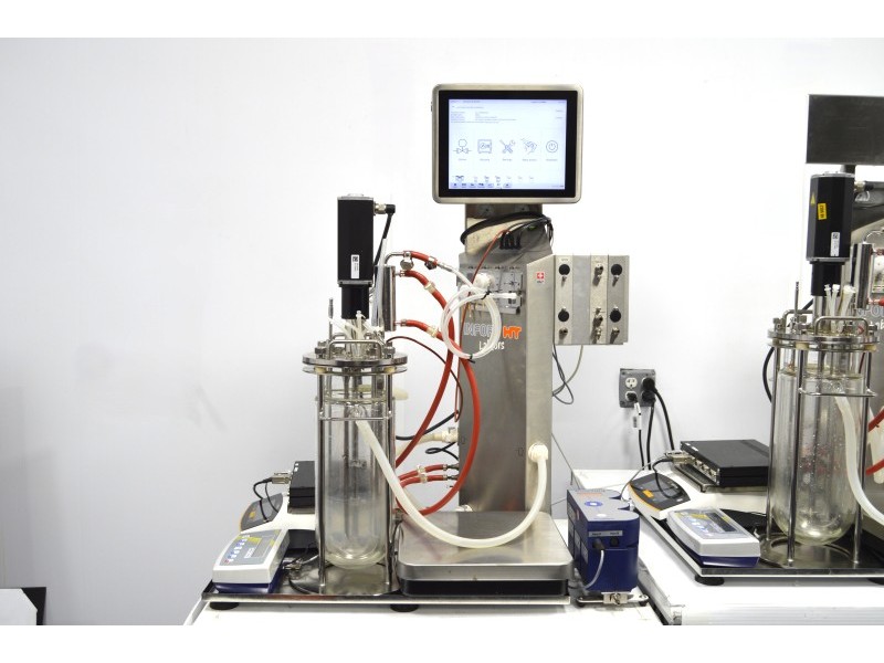 Infors HT Labfors 5 3-Fold Bench-Top Bioreactor System with 3.6 L Jacketed Vessels, Integrated Gas Mixing & Off-Gas Analysis