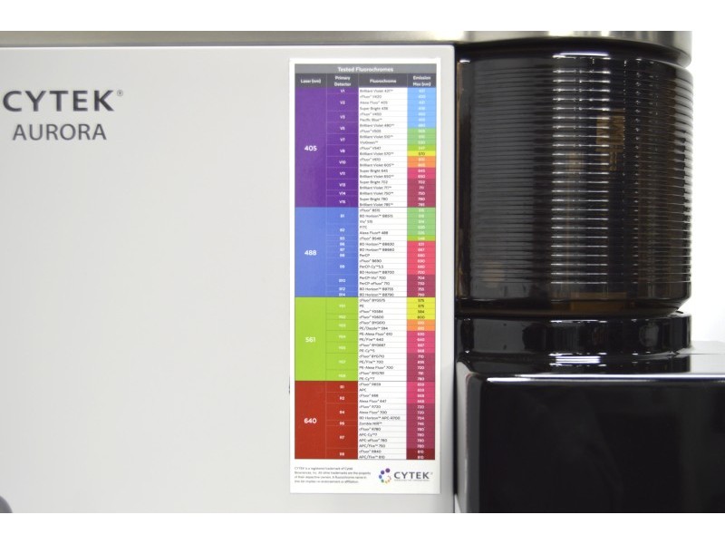 Cytek Aurora Flow Cytometry System (4)Lasers/(48)Fluorescence Channels/(51)Detector w/ ASL Loader