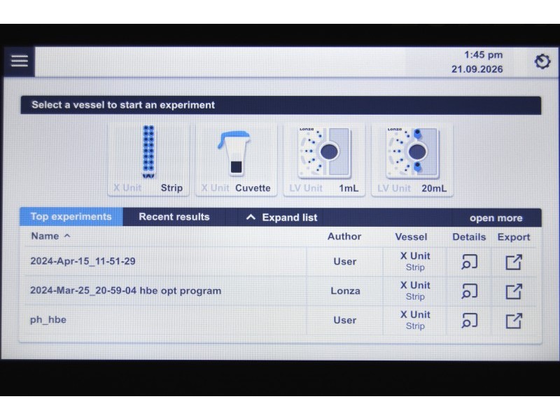 Lonza 4D-Nucleofector Core with X & LV Units | Cell Transfection & Electroporation System
