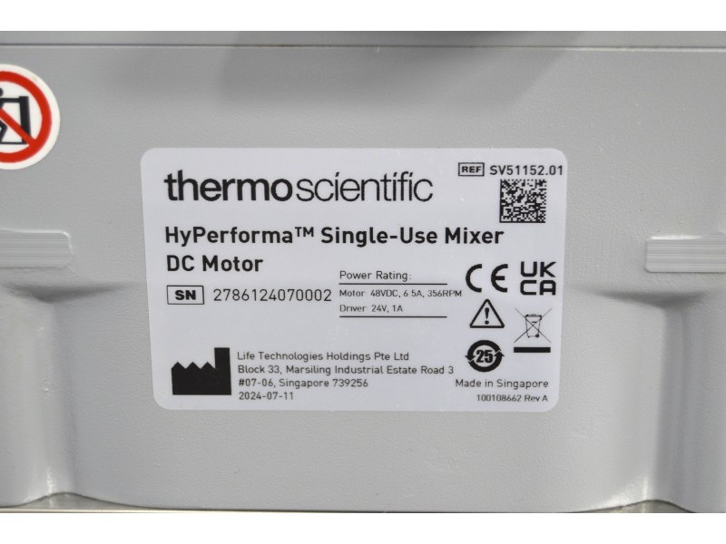 Thermo Scientific HyPerforma 50L Jacketed Single-Use Mixer, Bioprocess Applications - Made 2024