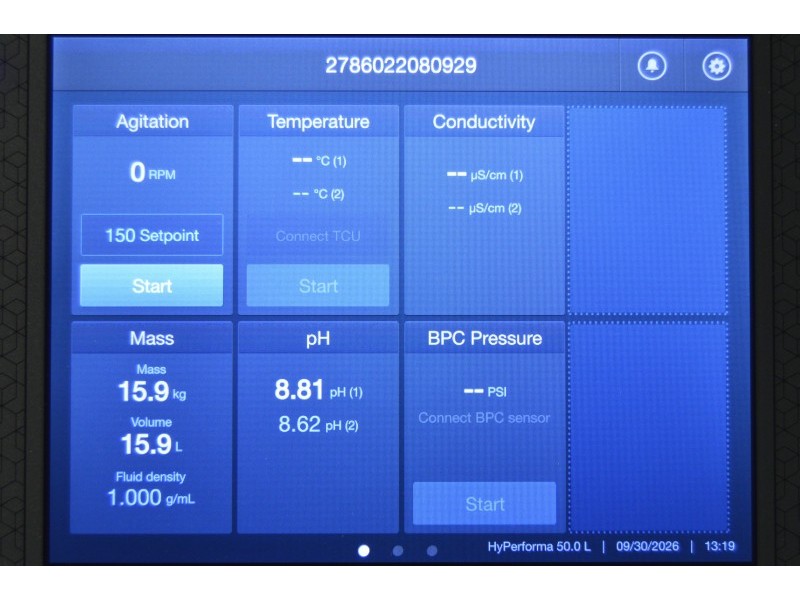 Thermo Scientific HyPerforma 50L Jacketed Single-Use Mixer, Bioprocess Applications - Made 2024